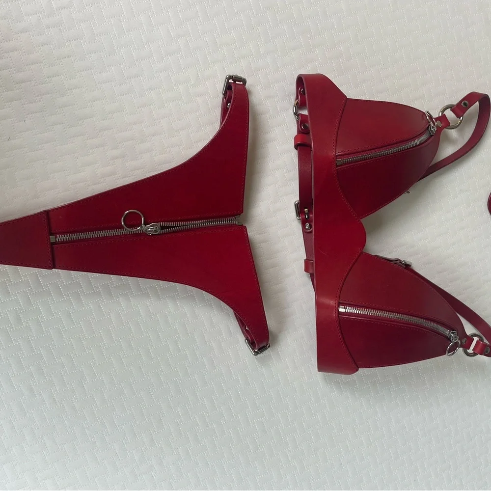 Anoeses red leather 3 piece set - Picture 11 of 16